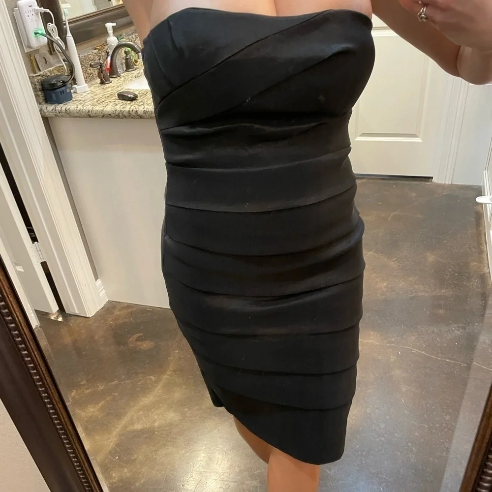 Black Strapless Cocktail Dress 🖤